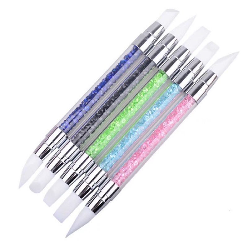 bút silicon nail bút nặn hoa, chà tráng gương, miết sticker