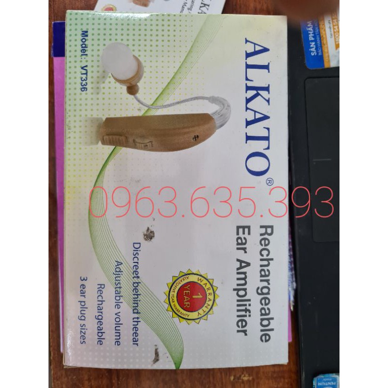 Máy trợ thính không dây pin sạc Alkato VT336