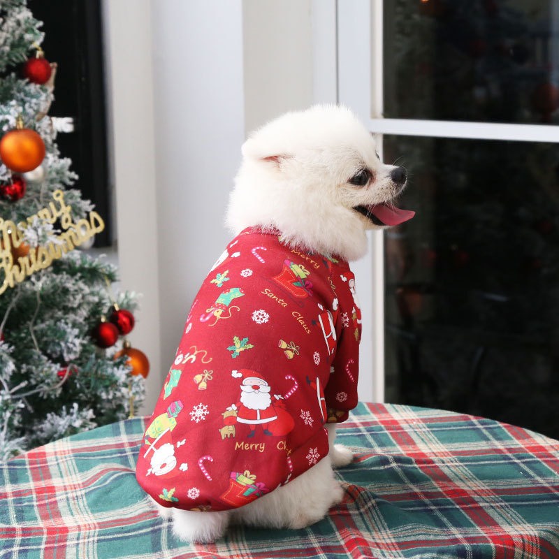 [ Giáng sinh ] Quần áo sweater cho chó mèo cosplay ông già noel đáng yêu cao cấp