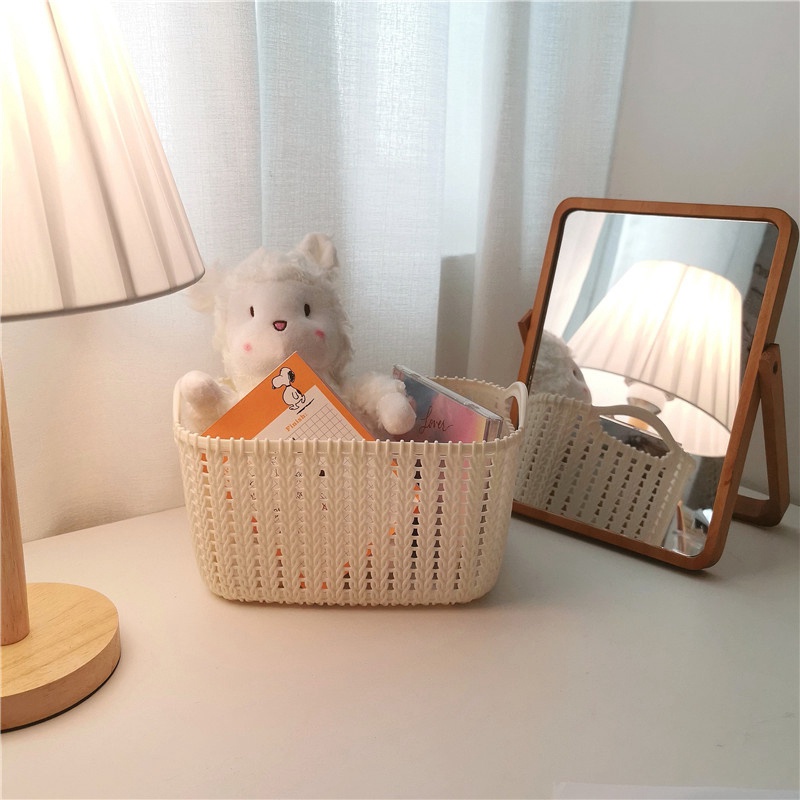 Giỏ đựng mỹ phẩm vật dụng để bàn tiện lợi