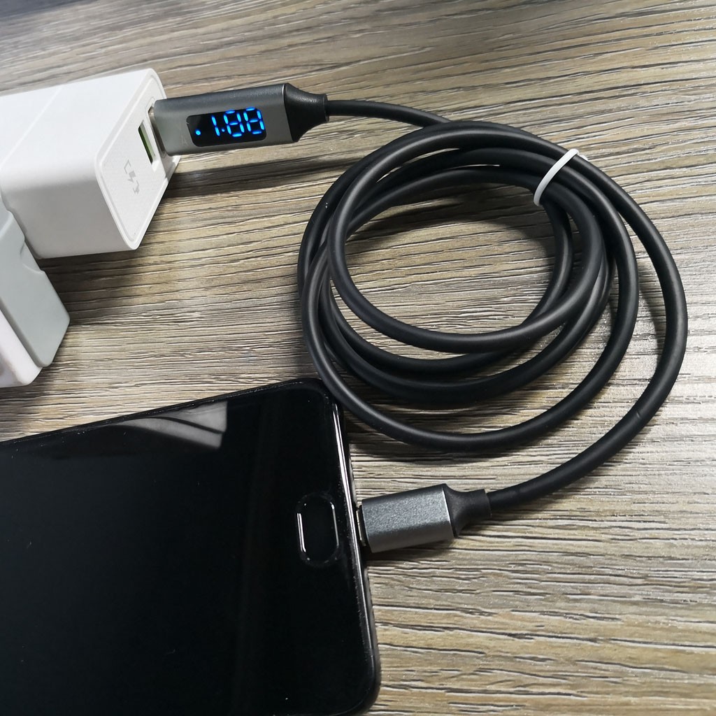 UtakeQC 3.0 USB Type C Fast Charging Data Cable With Voltage Current LED Display