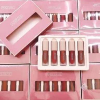 Set 5 Thỏi Son Kem Lì Mini Light Matte Lip Glaze Suite Dupe Fenty Beauty Giorgio Armani