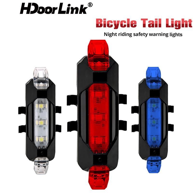 Đèn led HDoorLink gắn đuôi xe đạp chống nước có thể sạc lại bằng cổng usb