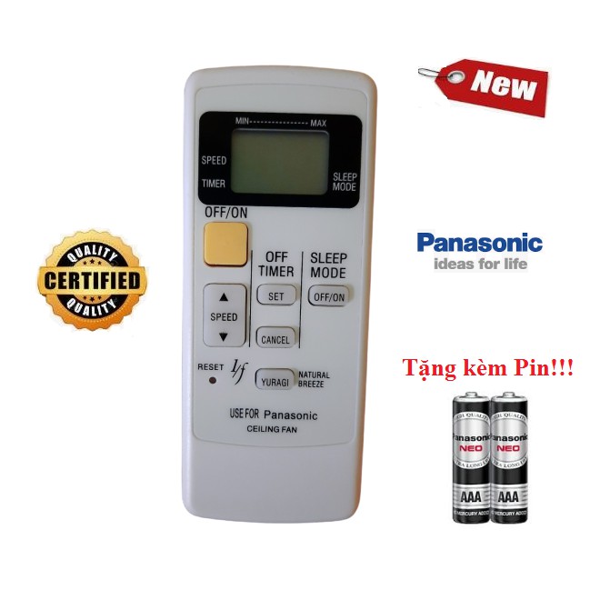 Điều khiển quạt trần Panasonic- Quạt Panasonic 5 cánh F-56 F-60 F-70 F-8 F-409- Hàng tốt