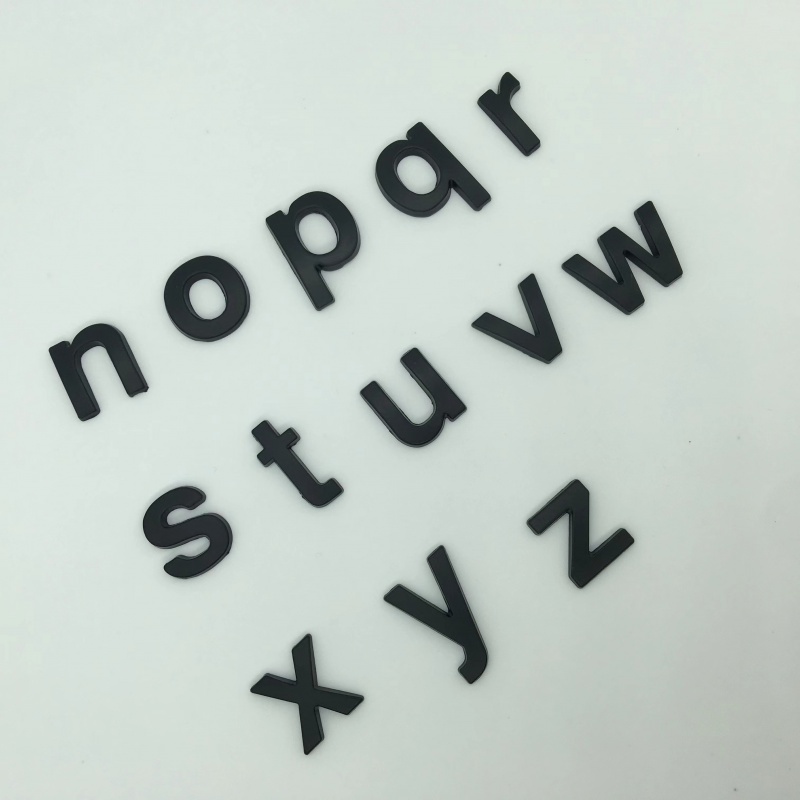 1 Miếng Dán Chữ Cái Và Số 25mm Bằng Kim Loại 3D Trang Trí Xe Hơi