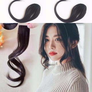 Tóc mái cài 2 bên mái xoăn