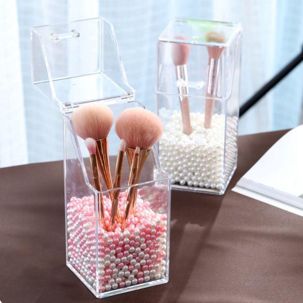 Hộp Acrylic Đựng Cọ Trang Điểm Son Môi Chống Bụi