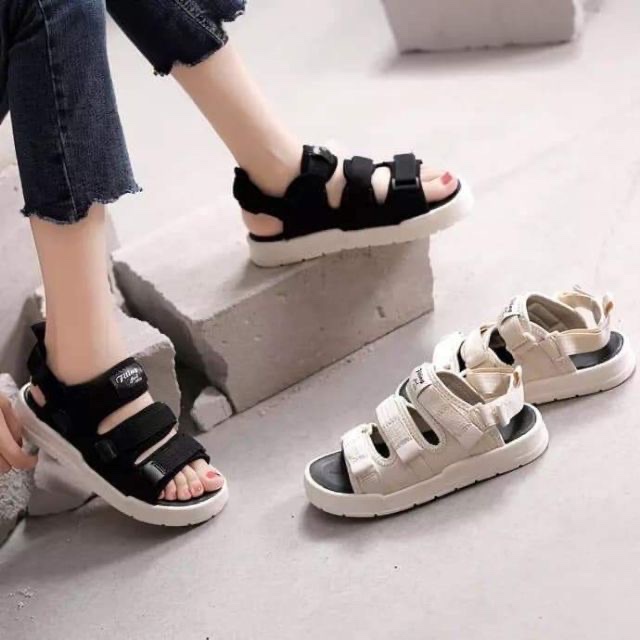 Sandal Đế Bánh Mì Quai Dù Fiting Quai Sau Dán Tiện Lợi 2 quai và 3 quai