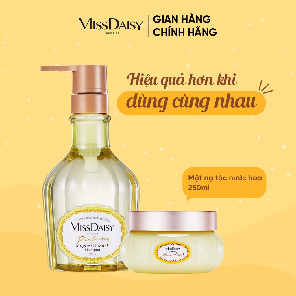 Dầu Gội Nước Hoa MISSDAISY Chiết Xuất Hoa Linh Lan & Xạ Hương - Size 500ml