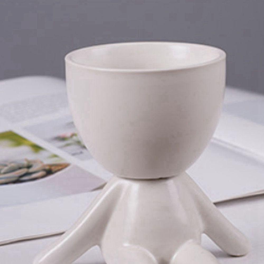 Chậu Hoa Bằng Gốm Sứ Dễ Thương Dùng Trang Trí Bàn