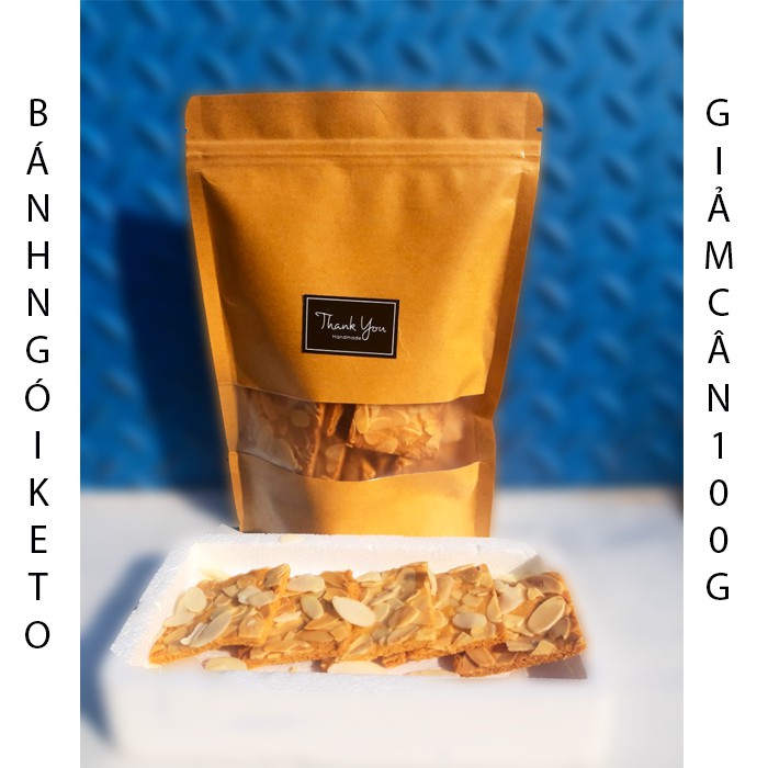 Bánh ngói hạnh nhân ăn kiêng chuẩn Keto/Das 100G