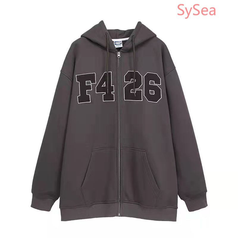 Áo khoác nhung dáng rộng phối khóa kéo cá tính trẻ trung kiểu hàn quốc