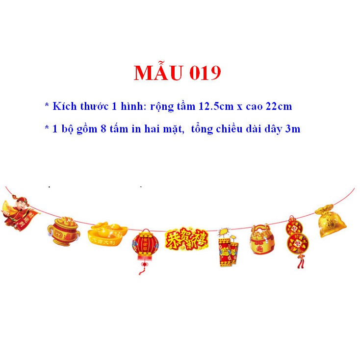 Cờ treo trang trí tết Mẫu số 019 tài lộc