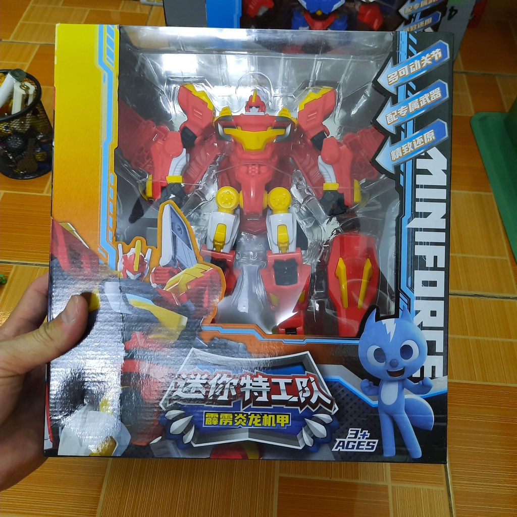 Mô hình miniforce robot Preta hỏa thần đồ chơi biệt đội siêu nhân nhí