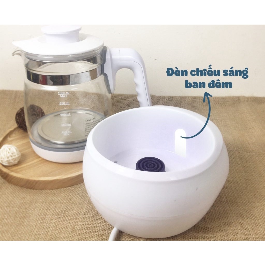 Máy đun nước đa năng siêu tốc 1Lít Moaz Bebe / Bình pha sữa giữ nhiệt MB002 / MB0120