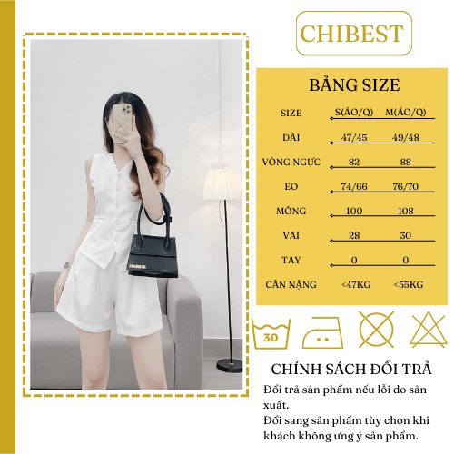 Set short áo vest sát nách túi mổ CHIBEST HSB910