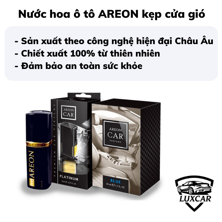 Nước hoa ô tô AREON kẹp cửa gió điều hòa xe hơi cao cấp | Sản phẩm chính hãng - Hàng nhập khẩu Bulgaria