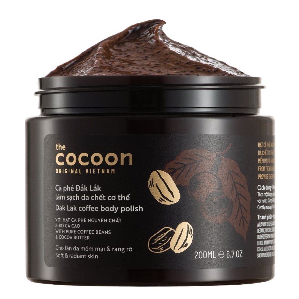 Tẩy Da Chết Cocoon Dak Lak Coffee Body Polish Từ Cà Phê Đắk Lắk 200ml