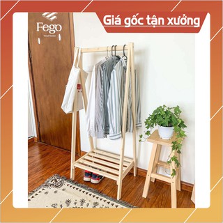 Kệ Gỗ Phòng Ngủ/ Giá Treo Đồ Chữ A mini / Tủ quần áo kèm ngăn để giày decor