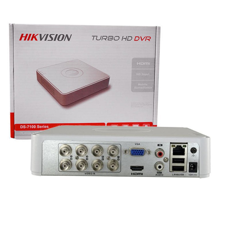 Đầu ghi hình 8 kênh chính hãng Hikvision 2MP DS-7108HGHI-F1, hỗ trợ 5 loại camera (HDTVi, HDCVI, ANALG, AHD)