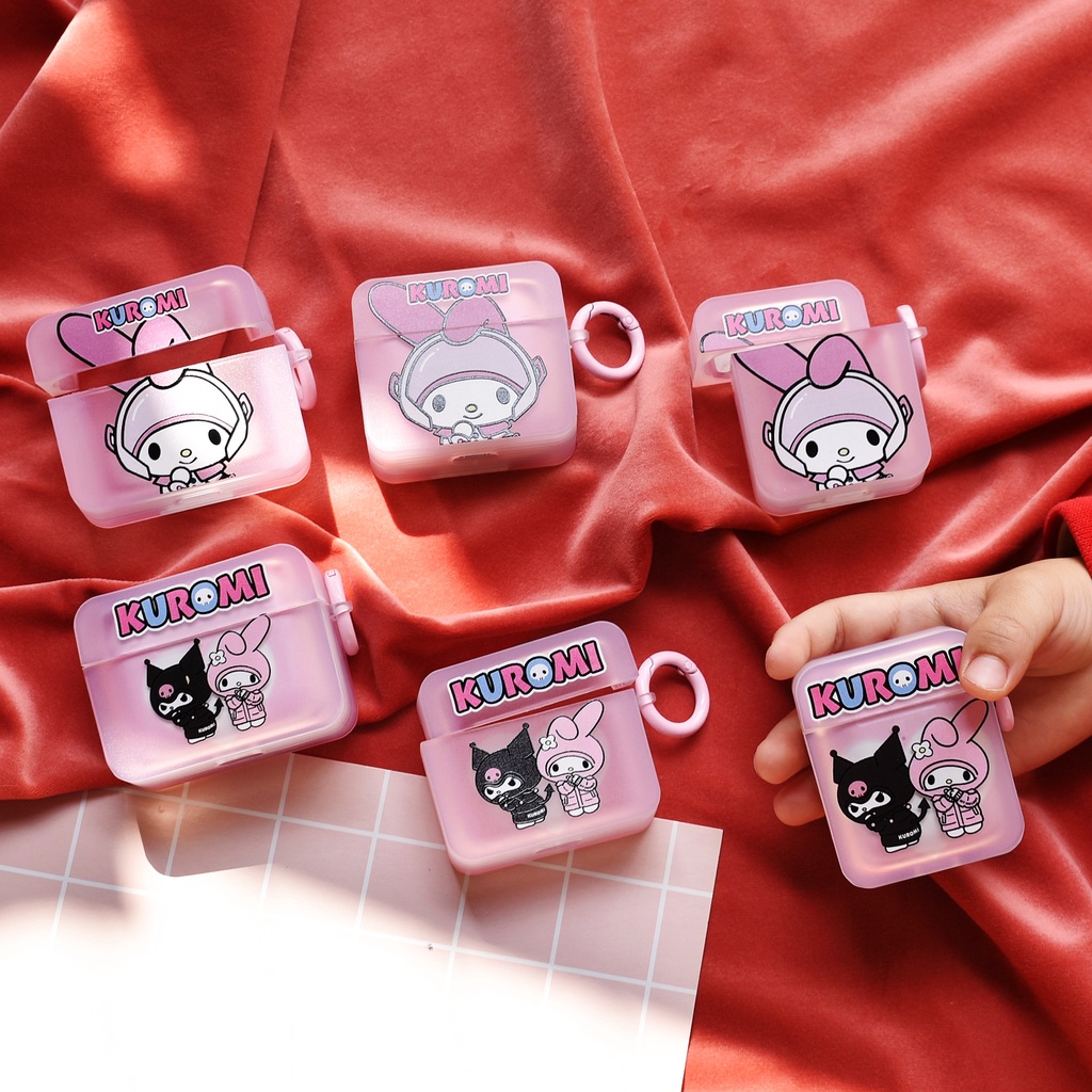 Vỏ Bảo Vệ Hộp Sạc Tai Nghe AirPods3gen 2021 Họa Tiết Kuromi Dễ Thương Ốp