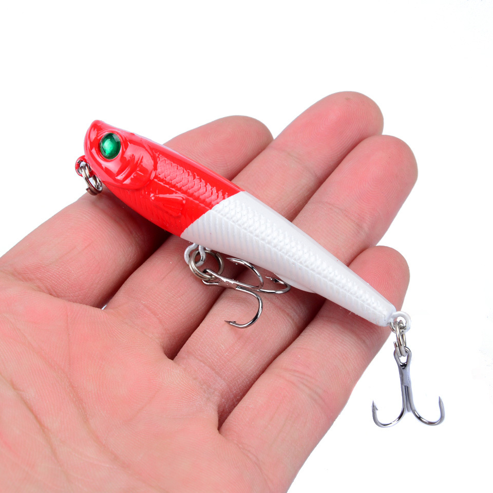 Mồi câu cá nổi Pencil bằng nhựa cứng ABS 6.5cm/7g 5 màu tùy chọn mắt 3D dùng để câu cá biển ngoài trời móc 6#