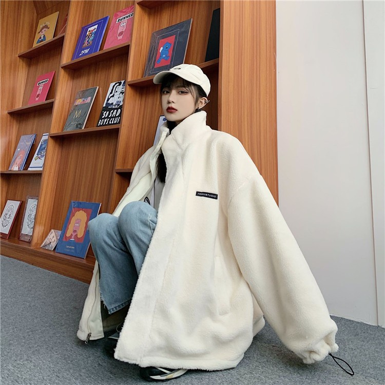 Áo khoác hai mặt đệm cotton dáng rộng giữ ấm vào mùa đông phong cách hàn quốc thời trang cho nữ | BigBuy360 - bigbuy360.vn