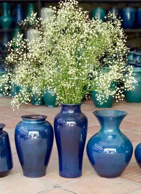 Bình hoa dáng đùi dế - gốm Bát Tràng