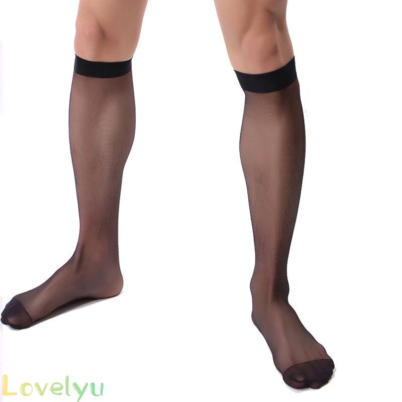 ◀READY▶Men's Socks Tight Transparent Anti slip Breathable Thin Casual Non skid# Good Quality