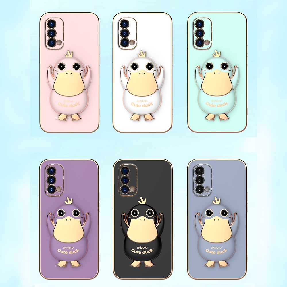 Ốp Điện Thoại Có Giá Đỡ Hình Vịt Cho Realme Q2 Q3 Q3S Pro GT NEO 2 3
