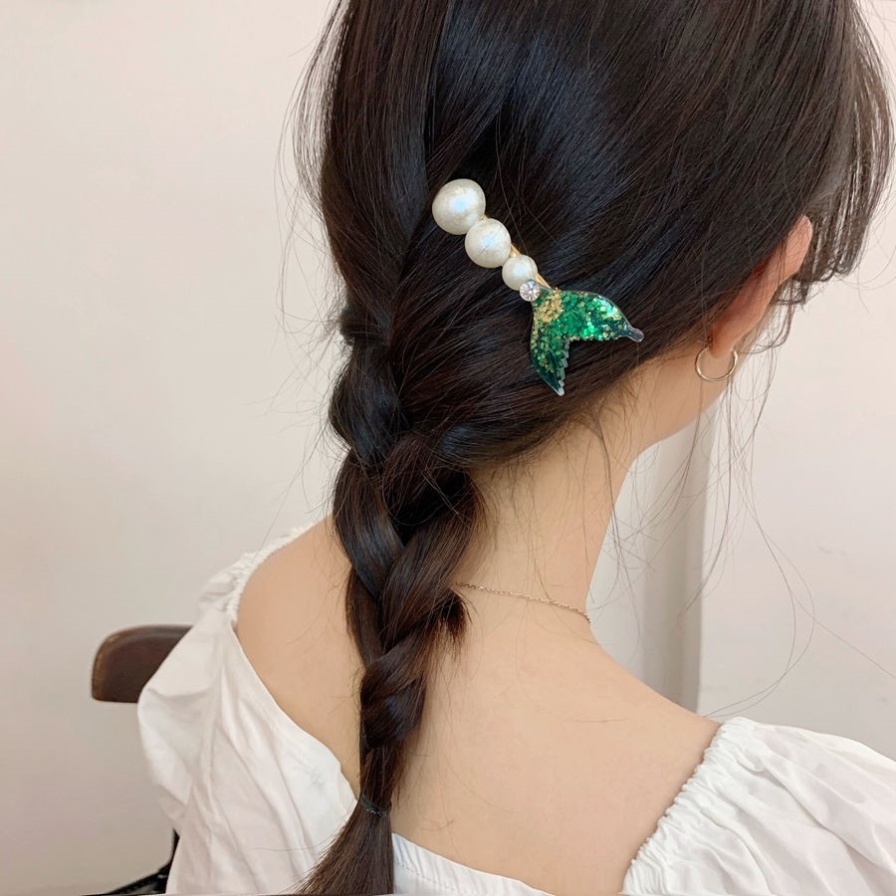 Kẹp Tóc Càng Cua Đính Ngọc Trai Sang Trọng Cho Nữ