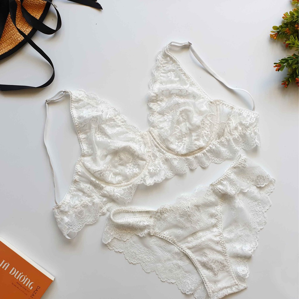 Set Bralette ren sexy hàng thiết kế, có gọng, mút lót N13 | BigBuy360 - bigbuy360.vn