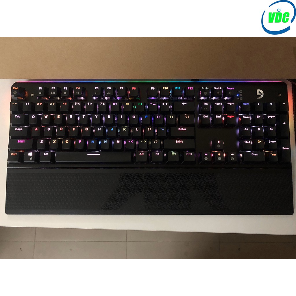 Bàn phím cơ gaming Fuhlen Subverter led RGB - Blue Switch Black - Led 20 chế độ siêu sáng - Ninza phân phối - BH 2 năm
