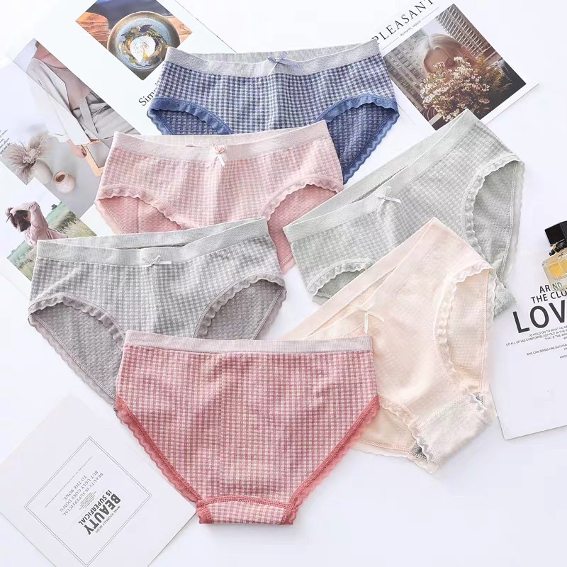 Set 5c quần lót nữ thông hơi kháng khuẩn cạp thấp chất mềm đẹp