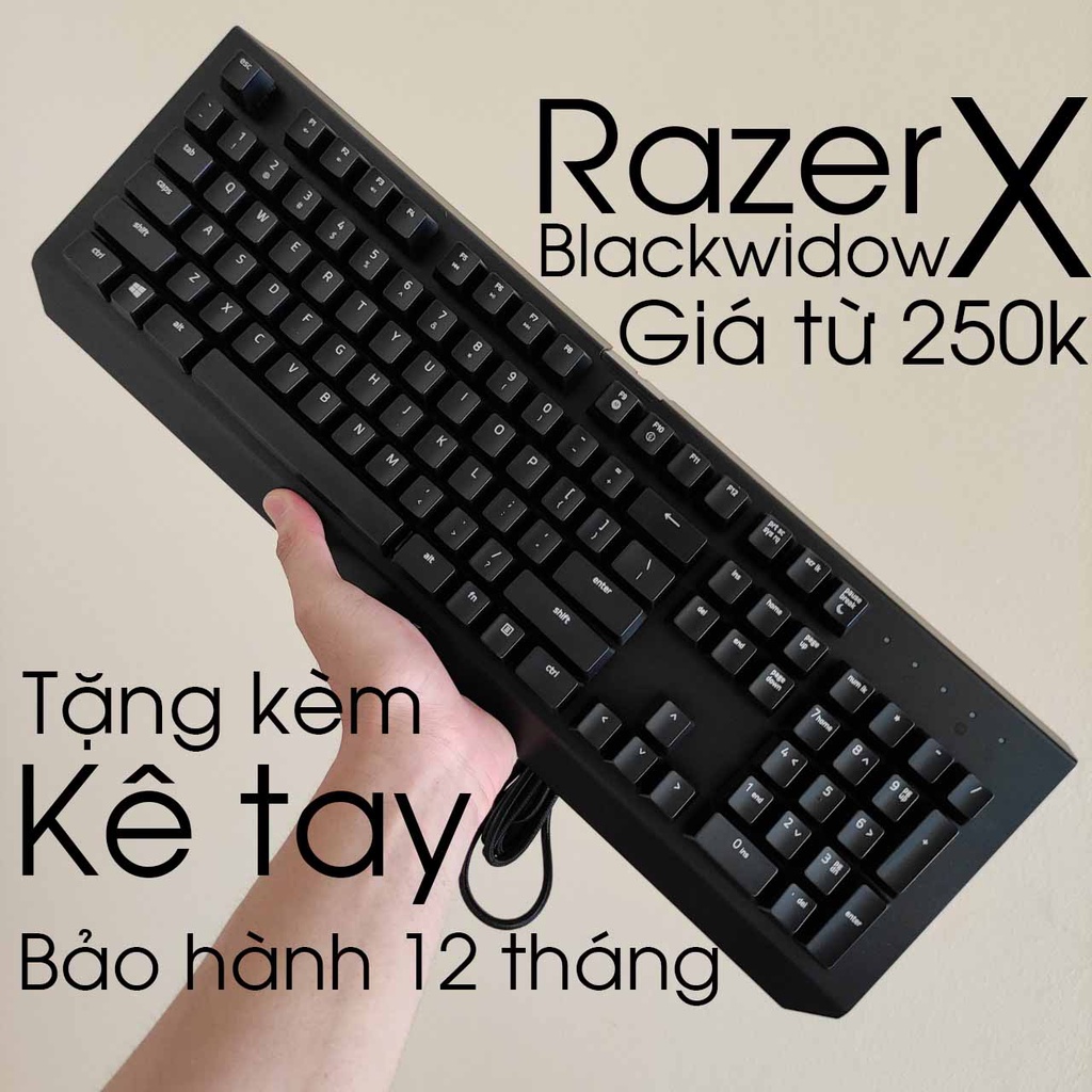 Bàn phím cơ game Razer Blackwidow - Bàn phím cơ chơi game giá rẻ chính hãng không led rgb