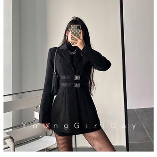Áo khoác vest kèm belt thắt lưng