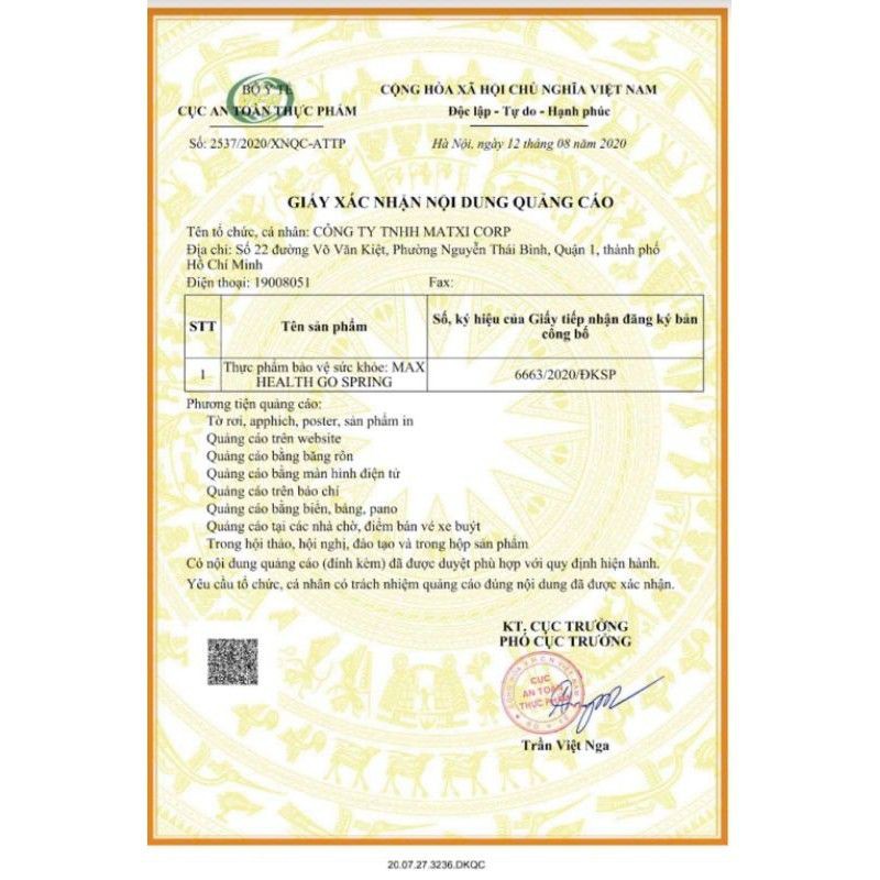 Viên uống Go Spring Nội Tiết Tố Chính hãng 100%