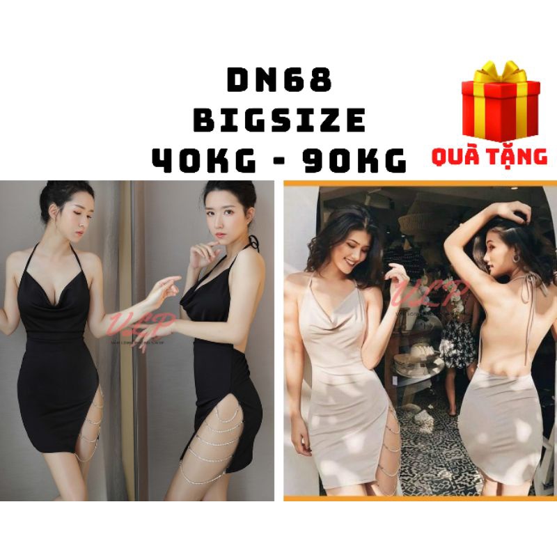 [BIGSIZE_90KG]_DN68_Body kèm xích hở lưng sexy
