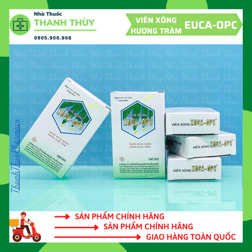 Viên Xông EUCA OPC  - Xông Khi Cảm Cúm, Xông Sát Khuẩn Mũi Họng