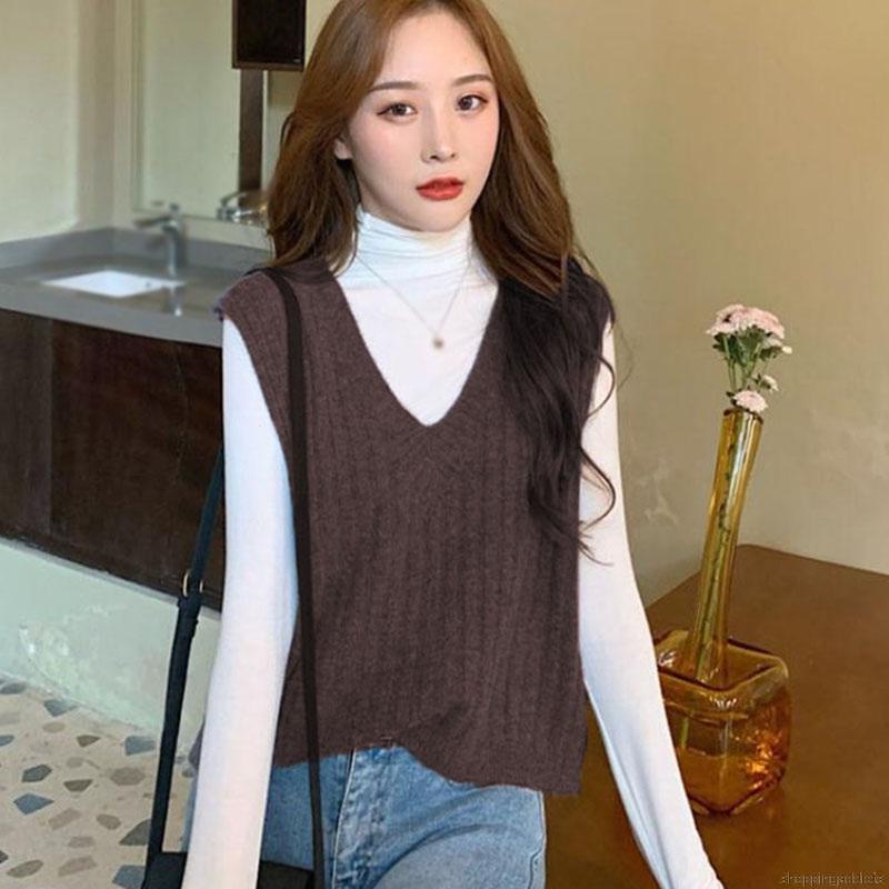 Áo Khoác Dệt Kim Sát Nách Phối Ren Thời Trang Mùa Thu Hàn Quốc Cho Nữ | BigBuy360 - bigbuy360.vn