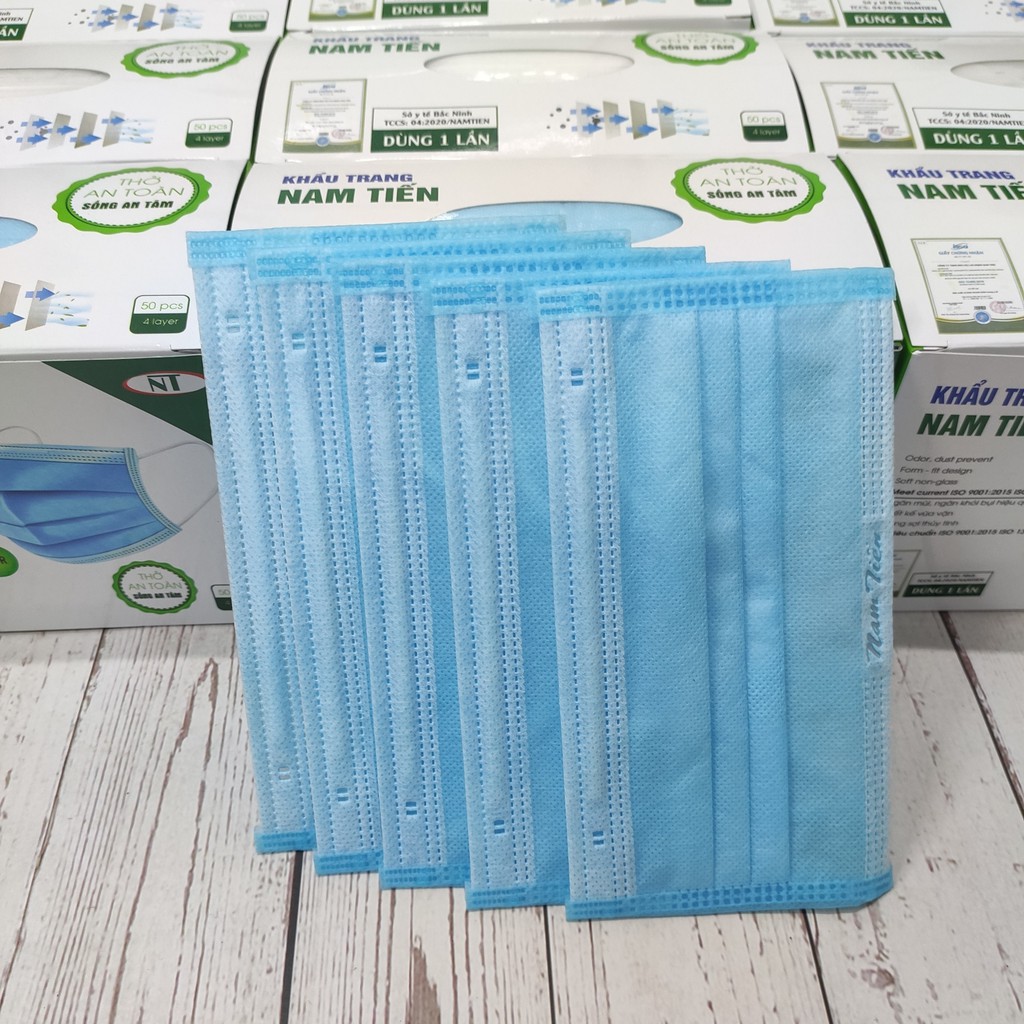 [FREE SHIP] Hộp Khẩu Trang Y Tế Nam Tiến ( Hộp 50 chiếc ) - Hàng Chuẩn Bộ Y Tế | BigBuy360 - bigbuy360.vn