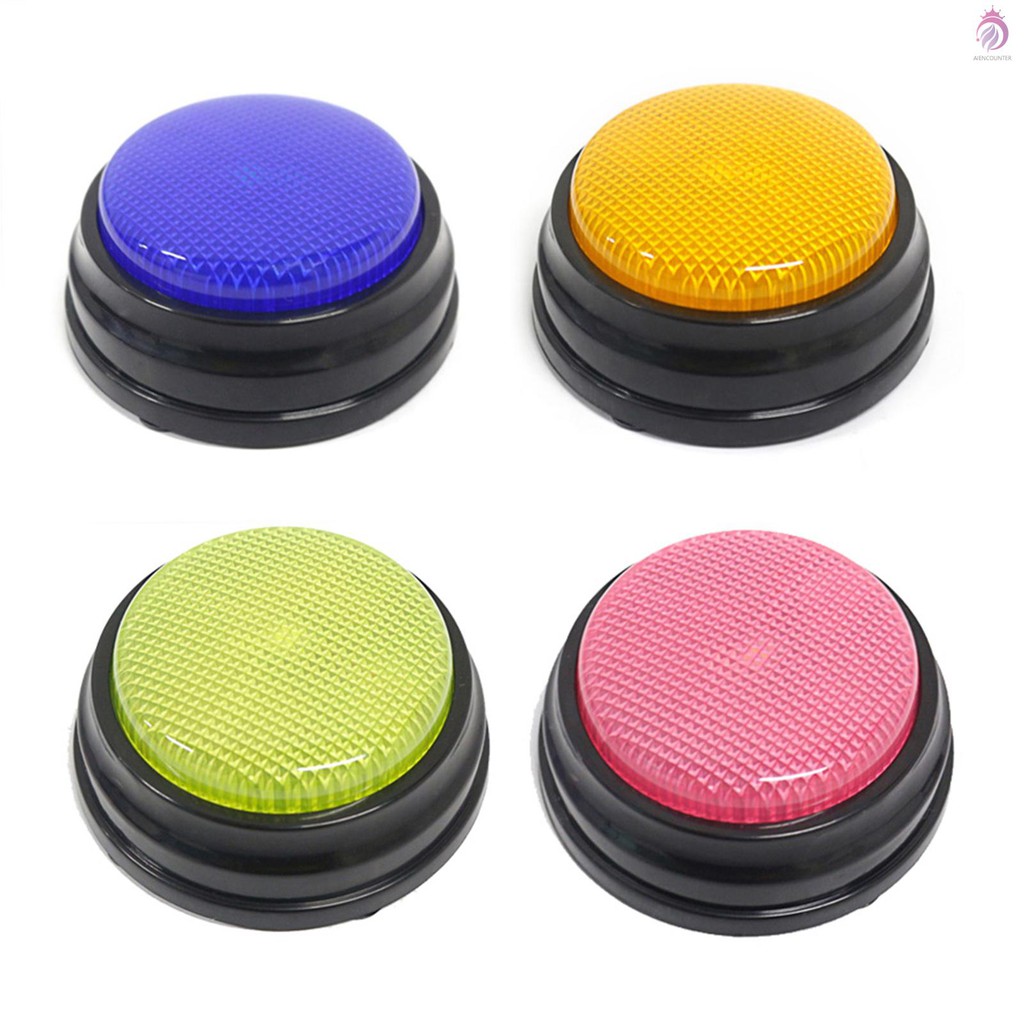 Nút Bấm Ghi Âm Màu Cam + Xanh Lá + Xanh Lá + Hồng Có Đèn Led