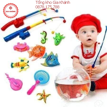 Đồ chơi câu cá có nam châm, Bộ câu cá Cho Bé, Chất Liệu Nhựa An Toàn - LD2118