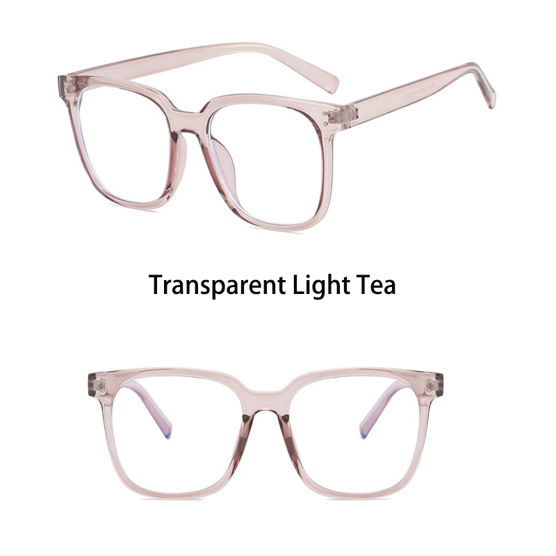 Mắt Kính Gọng Vuông Oversized TR90 Chống Bức Xạ