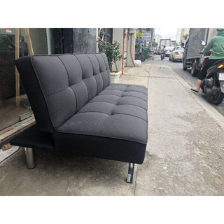 Ghế sofa giường - Ghế sofa bed giá sỉ - Dài 1m7_Vải bố min_Màu đen