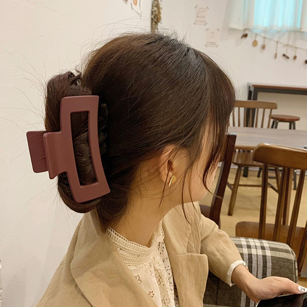 AROMA Kẹp Tóc Càng Cua Hình Vuông Cỡ Lớn Thanh Lịch Cho Nữ