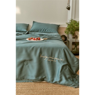 Bộ chăn ga giường cotton lụa Suhali, set 4 món chăn chần hè thu thoáng mát