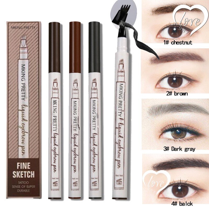 [Hàng mới về] Bút Kẻ Lông Mày Dạng Phẩy Sợi Chống Thấm Nước Không Nhòe