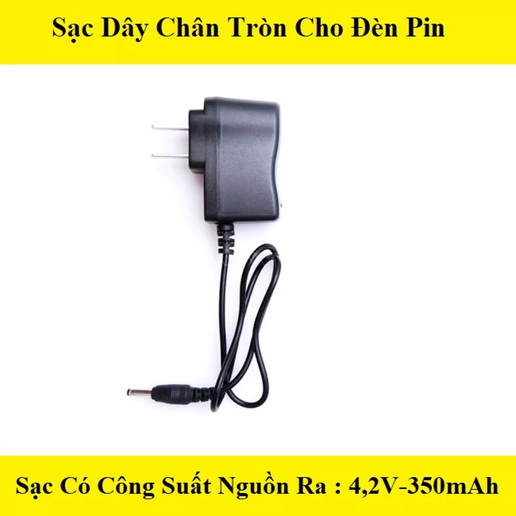 Sạc Đèn Pin Đa Năng Chân Tròn Cho Các Loại Đèn Pin Siêu Sáng, Sạc Đèn Pin Đội Đầu, Đèn 8024...