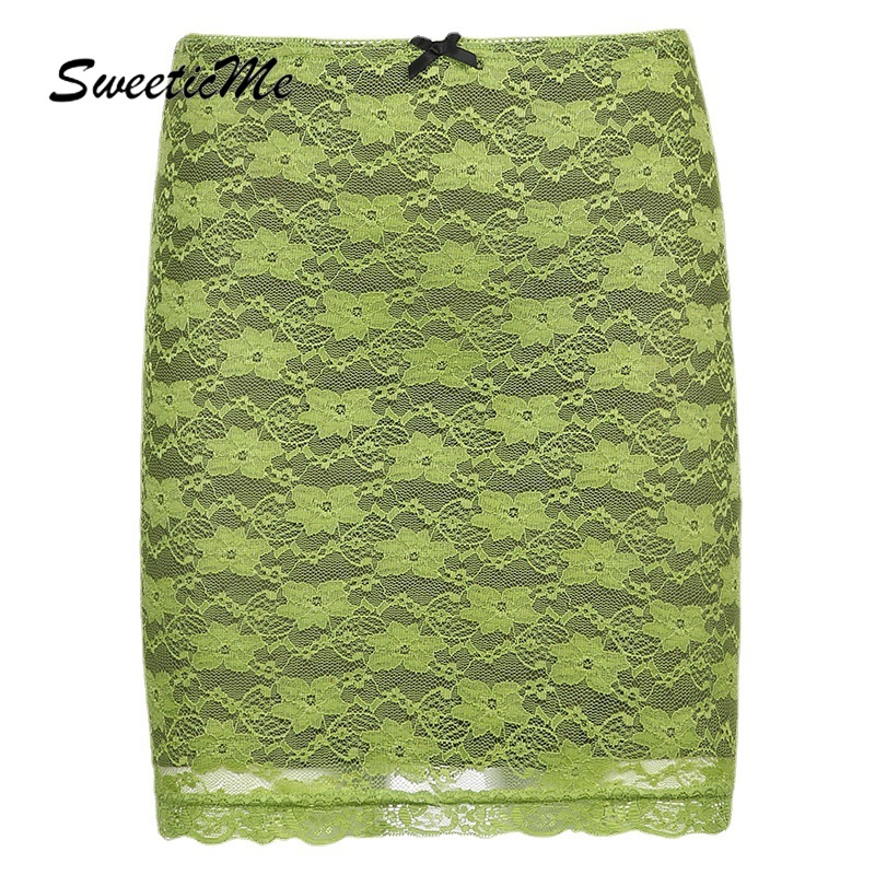 Chân Váy Chữ A Phối Ren Mẫu 2021 Quyến Rũ Dành Cho Nữ